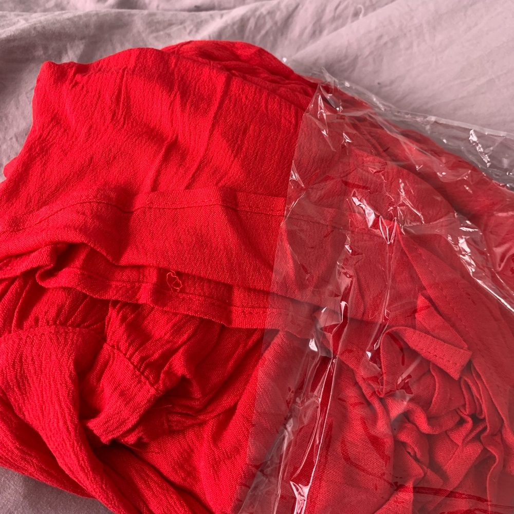 Fashion Nova Red wide leg jumpsuit - Picture 6 of 7